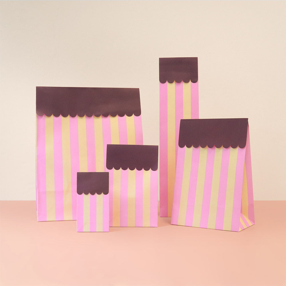 Blokbodemzak L | Wave - Pink