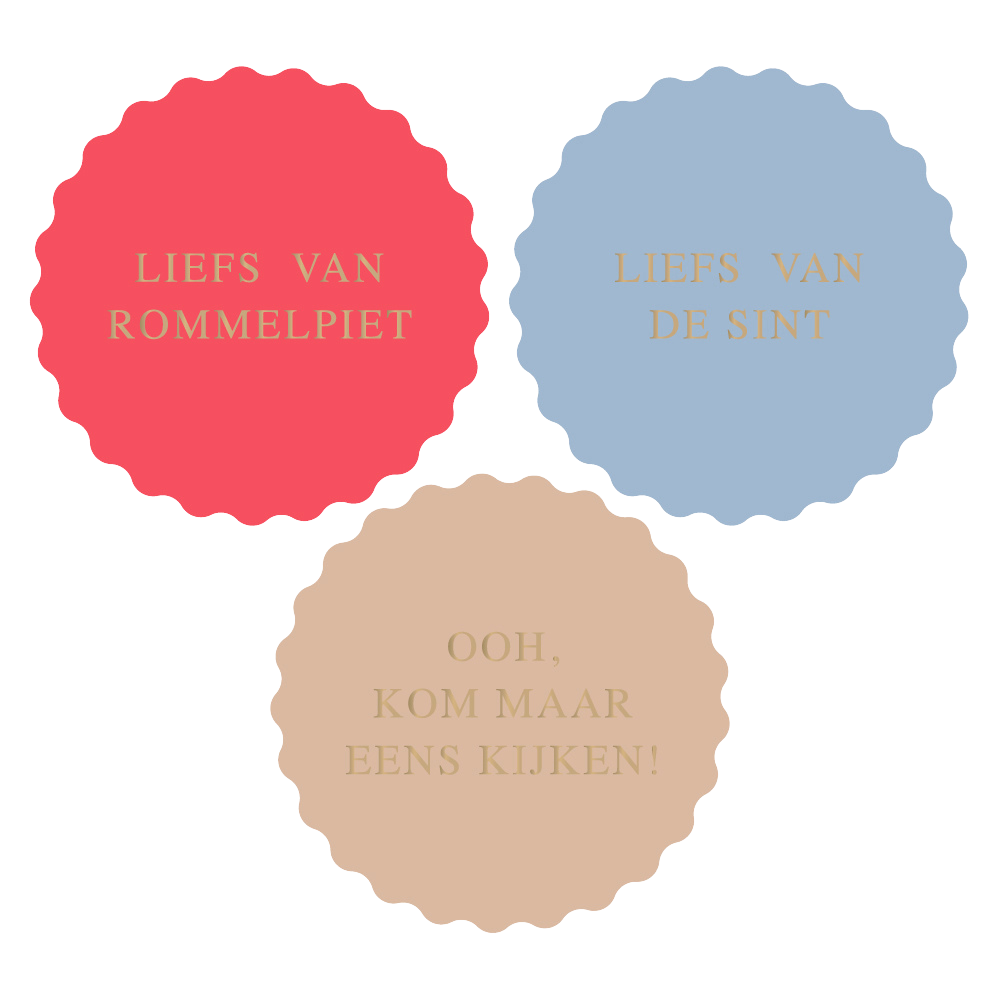 Cadeaustickers | Liefs van de Sint 6 stuks