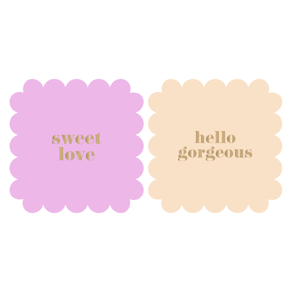Cadeaustickers | Sweet Love & Hello Gorgeous 6 stuks