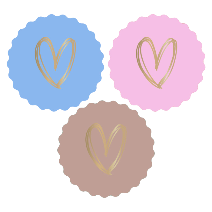 Cadeaustickers | Hart lovely 6 stuks