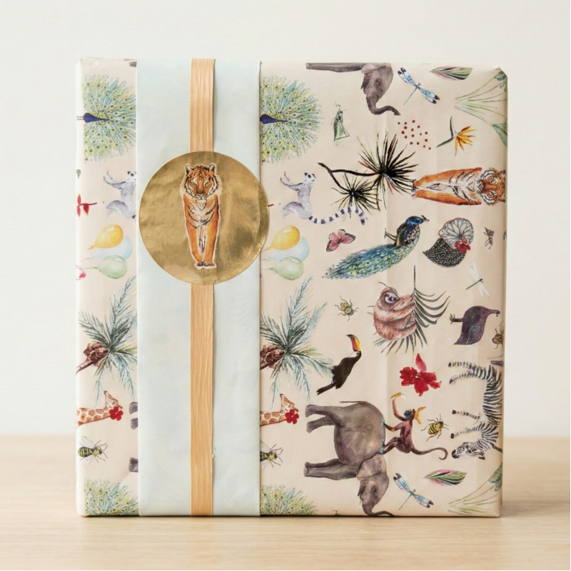 Cadeaupapier | Jungle Beige - Pistache