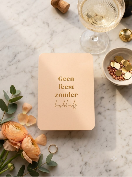 Kaart | geen feest zonder bubbels