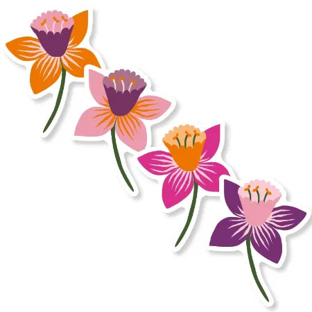 Cadeaustickers | Wildflowers 6 stuks