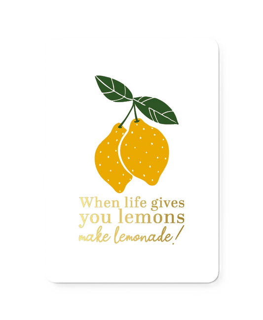 Kaart | When life gives you lemons (goudfolie)