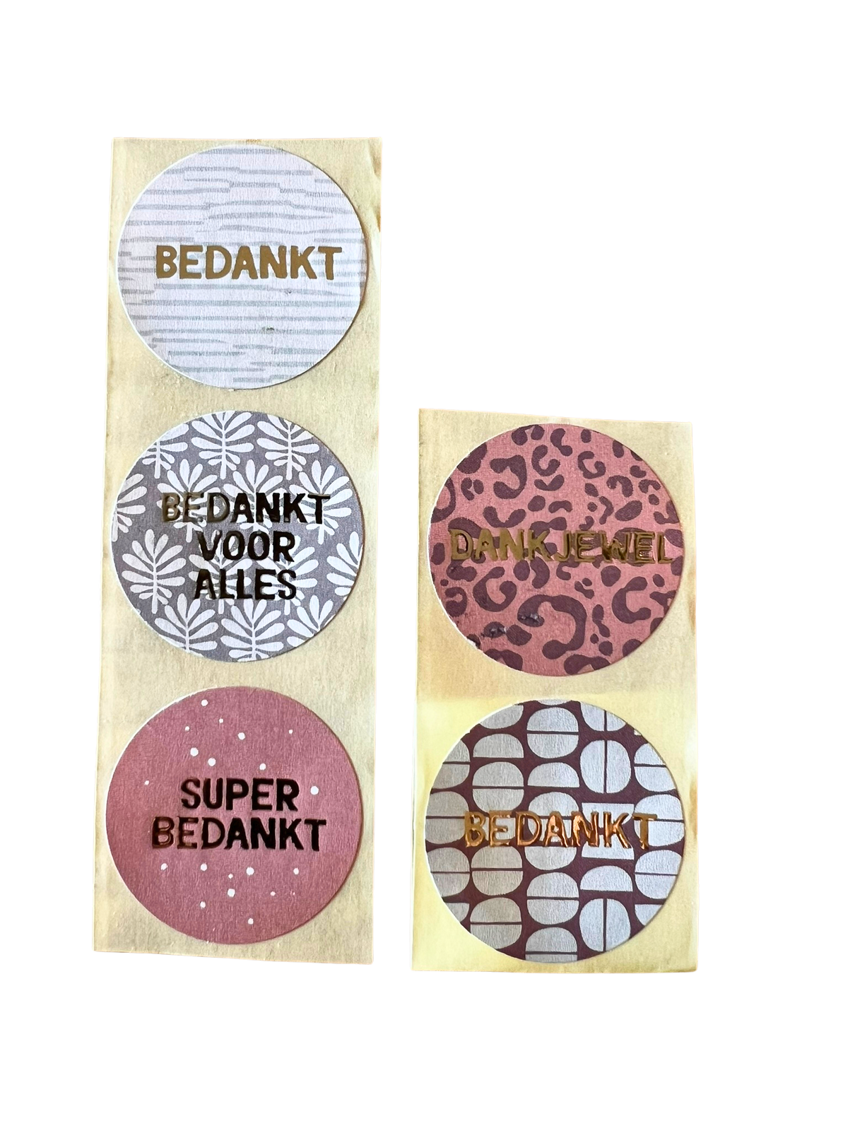Cadeaustickers | Bedankt mix 10 stuks