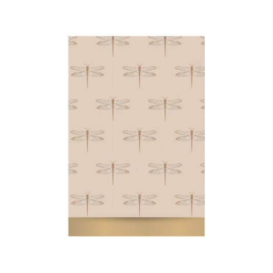 Cadeauzakje M | Dragonfly Beige - Gold