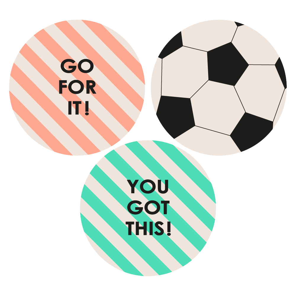 Cadeaustickers | Go For It Sport 6 stuks