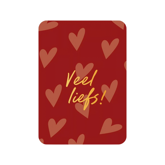 Kaart | Veel Liefs (met goudfolie)