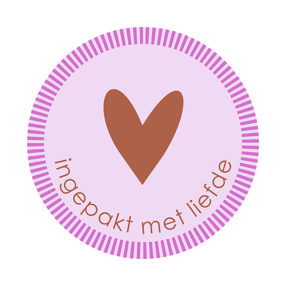 Cadeaustickers | Ingepakt met Liefde 6 stuks