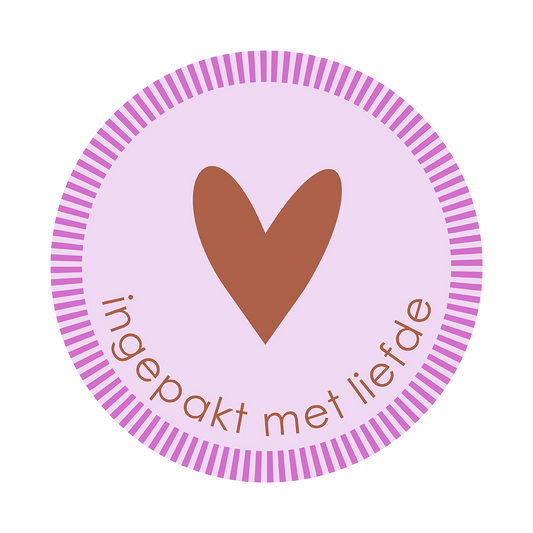 Cadeaustickers | Ingepakt met Liefde 6 stuks