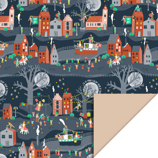 Cadeaupapier | Sint intocht - nude