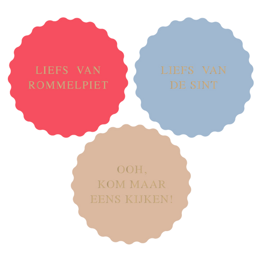 Cadeaustickers | Liefs van de Sint 6 stuks