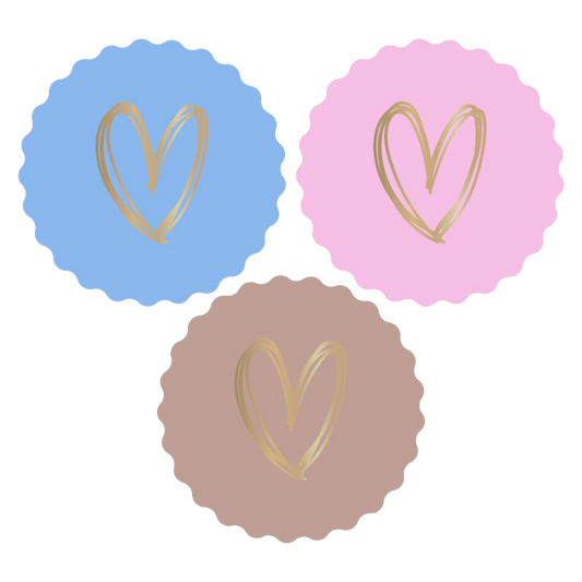 Cadeaustickers | Hart lovely 6 stuks