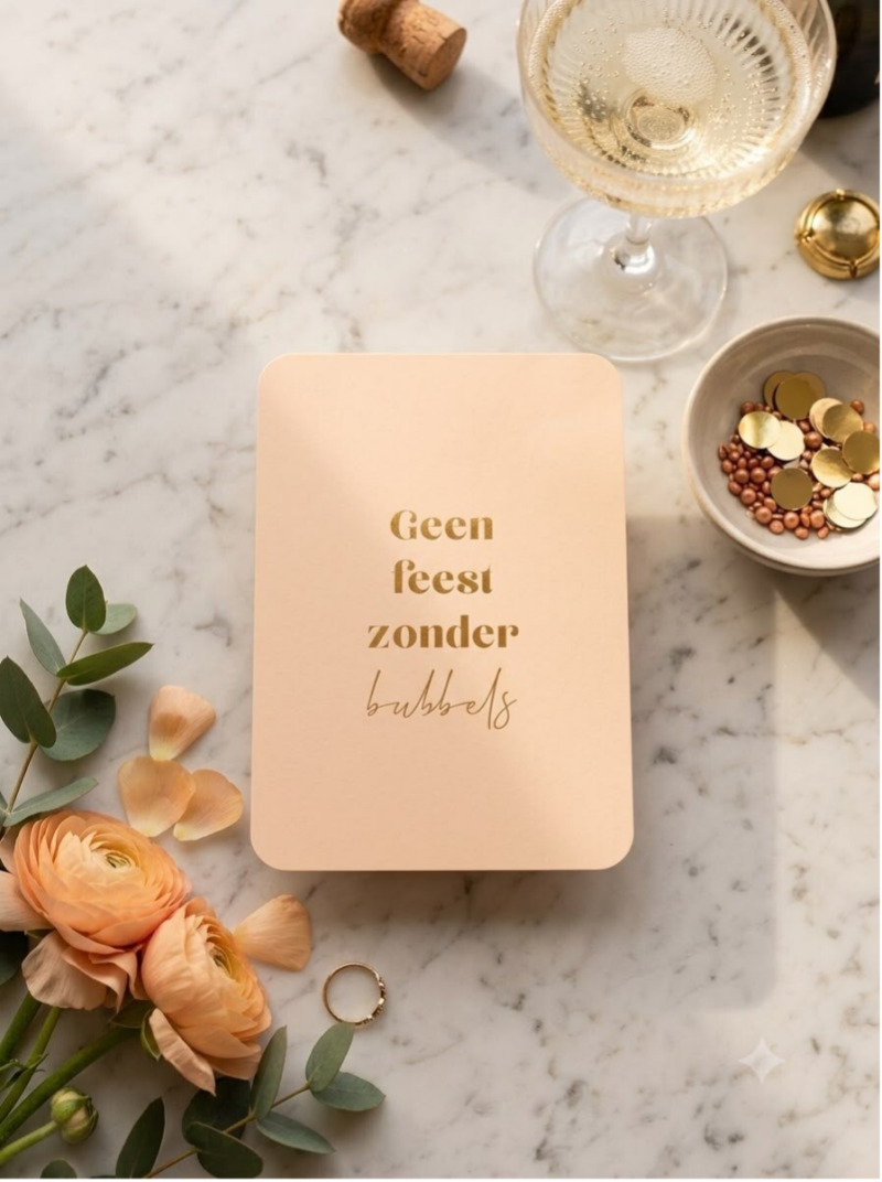 Kaart | geen feest zonder bubbels