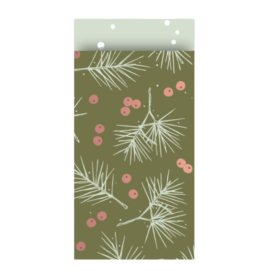 Cadeauzakje S | Berries & Branches Green