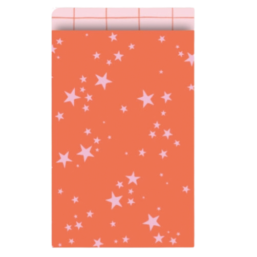 Cadeauzakje M | Kerst Stars Oranje