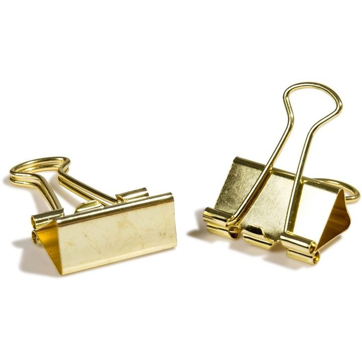 Foldback papierklemmen - goud
