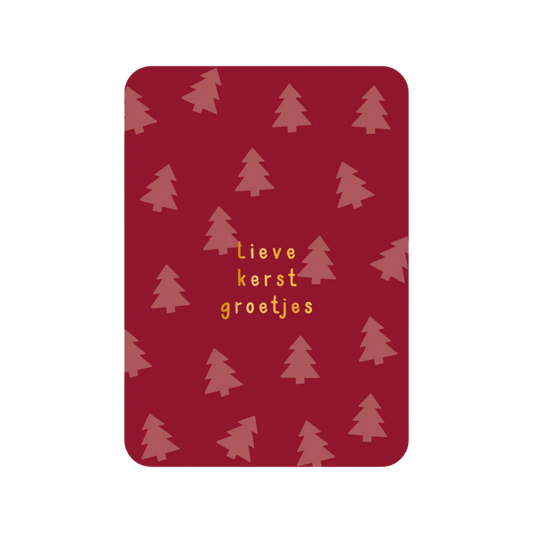 Kerstkaart | Lieve Kerstgroetjes (met goudfolie)