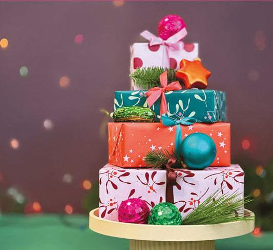 Cadeaupapier | Kerst Mistletoe Memories Roze