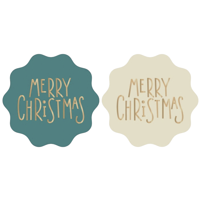 Cadeaustickers | Merry Christmas 6 stuks