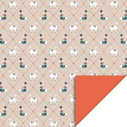 Cadeaupapier | Sint Patchwork - Orange Red