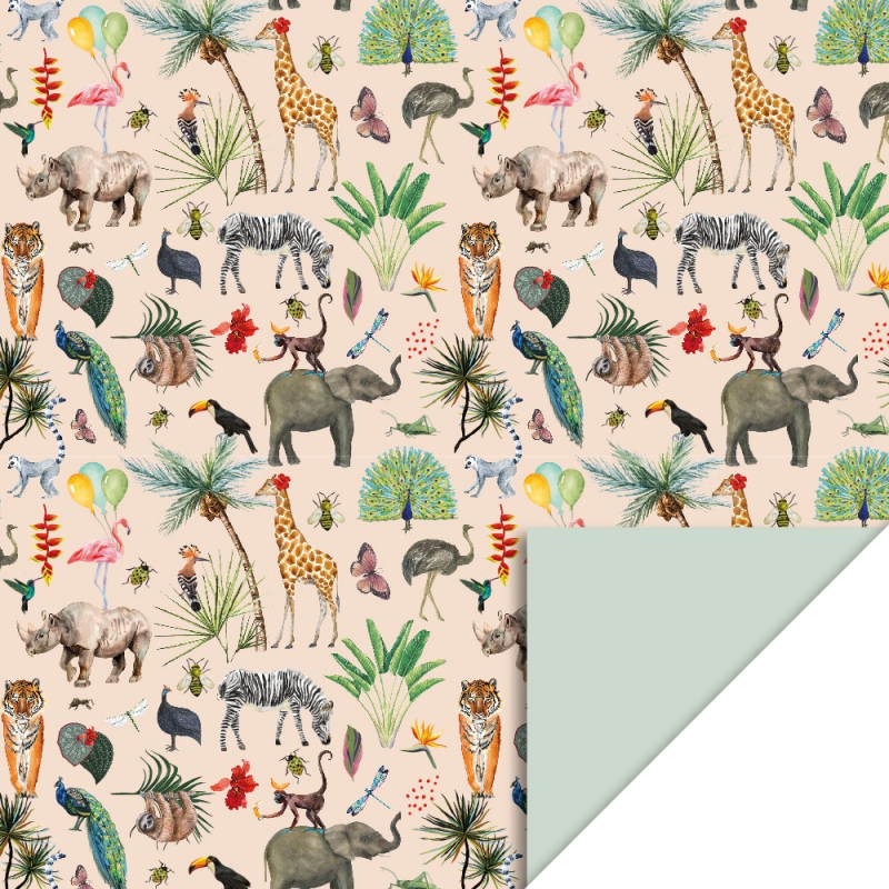 Cadeaupapier | Jungle Beige - Pistache