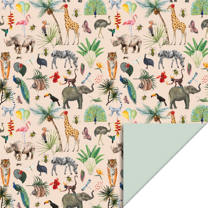 Cadeaupapier | Jungle Beige - Pistache