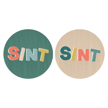 Cadeaustickers | Sint duo 6 stuks